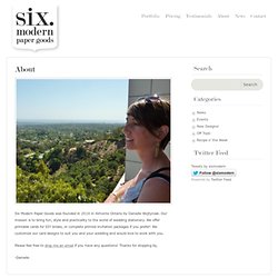Six Modern Paper Goods | About