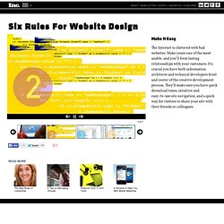 Six Rules For Website Design