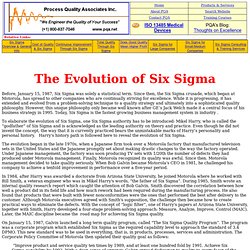 Six Sigma - The Evolution of Six Sigma