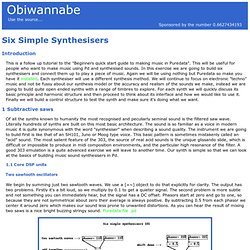 Six simple synthesisers