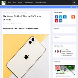 Six Ways To Find The IMEI Of Your iPhone