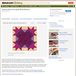 Sixteen Point Star Quilt Block Pattern