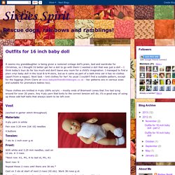 Sixties Spirit: Outfits for 16 inch baby doll