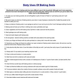 Sixty Uses of Baking Soda