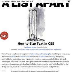 How to Size Text in CSS