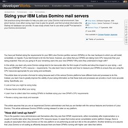 Sizing your IBM Lotus Domino mail servers