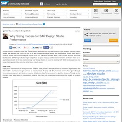 Why Sizing matters for SAP Design Studio Perfor...