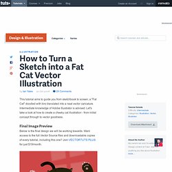 How to Turn a Sketch into a Fat Cat Vector Illustration