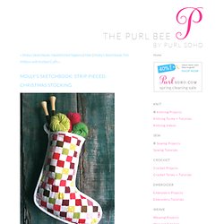 Strip Pieced Christmas Stocking - Knitting Crochet Sewing Crafts Patterns and Ideas!