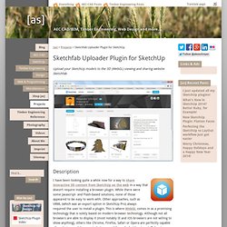 Sketchfab Uploader Plugin for SketchUp – by [as]