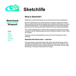 Sketchlife - build in SketchUp, upload to Second Life