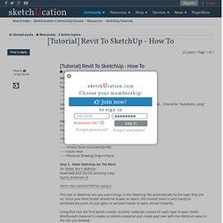 [Tutorial] Revit To SketchUp - How To