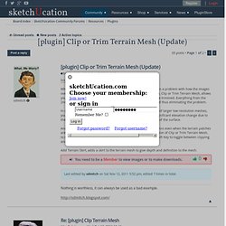 [plugin] Clip or Trim Terrain Mesh (Update)