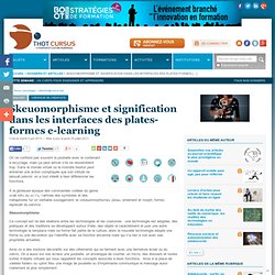Skeuomorphisme et signification dans les interfaces des plates-formes e-learning