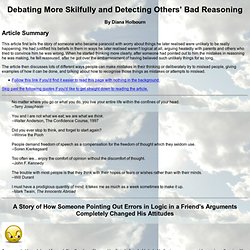 Debating More Skilfully and Detecting Others’ Bad Reasoning
