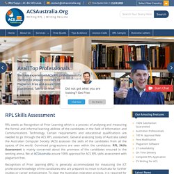 RPL Skills Assessment – Avail Best RPL Writers for ACS