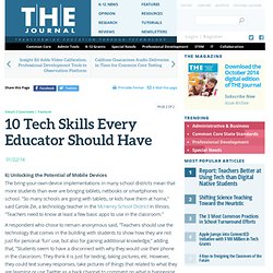 10 Tech Skills Every Educator Should Have