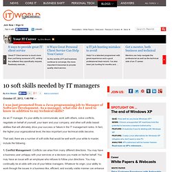 10 soft skills needed by IT managers