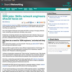 SDN jobs: Skills network engineers should focus on