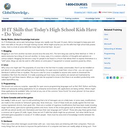 10 IT Skills that Today's High School Kids Have - Do You?
