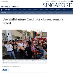 Use SkillsFuture Credit for classes, seniors urged, Singapore News