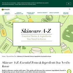Skincare A-Z: Essential Terms & Ingredients You Need to Know