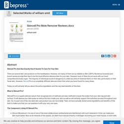 "Skincell Pro Mole Remover Reviews.docx" by william smit