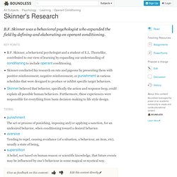 Operant Conditioning Methods And Research