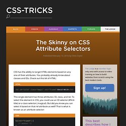 The Skinny on CSS Attribute Selectors