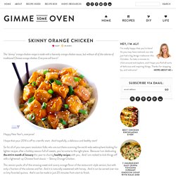 Skinny Orange Chicken Recipe