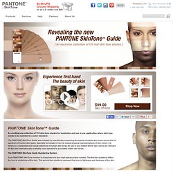 Skintone Guide - 100 real skin colors chart from Pantone color for cosmetics, fashion and designers.