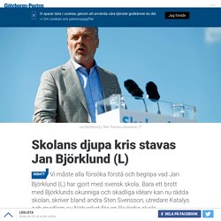 Skolans djupa kris stavas Jan Björklund (L)