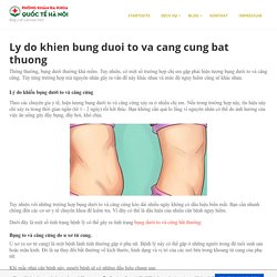 skphukhoa - Ly do khien bung duoi to va cang cung bat thuong