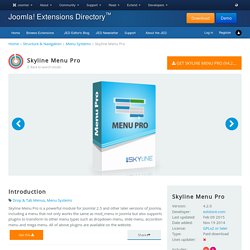 Skyline Menu Pro - Joomla! Extension Directory