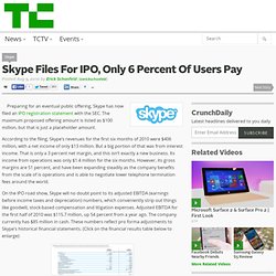 Skype Files For $100 Million IPO, Only 6 Percent Of Users Pay