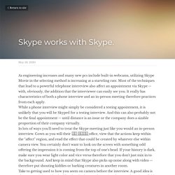 Skype works with Skype.