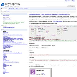 skypeproxy - peer2peer network tunneling tool