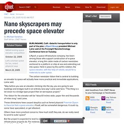 Nano skyscrapers may precede space elevator