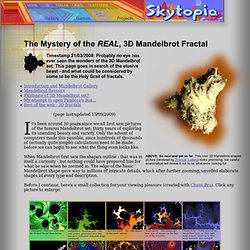 Mystery of the Real 3D Mandelbrot Fractal