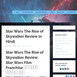 The Rise of Skywalker Review Hindi