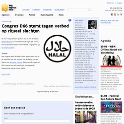 Congres D66 stemt tegen verbod op ritueel slachten