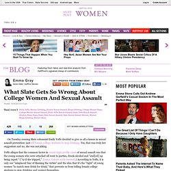 What Slate Gets So Wrong About College Women And Sexual Assault
