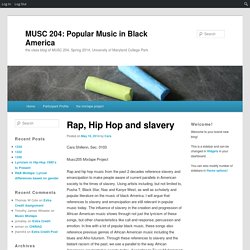 MUSC 204: Popular Music in Black America