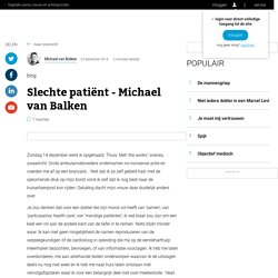 Slechte patiënt - Michael van Balken