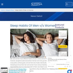 Sleep Habits Of Men v/s Women