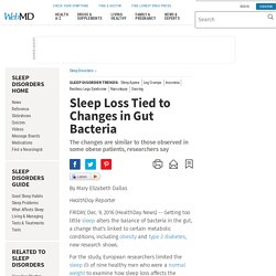 Sleep Loss Tied to Changes in Gut Bacteria