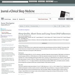 JCSM - Sleep Quality, Short-Term and Long-Term CPAP Adherence