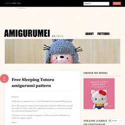 Free Sleeping Totoro amigurumi pattern