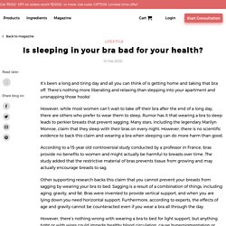Understand the Reasons to Avoid Wearing a Bra while Sleeping at Setu