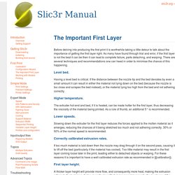 Slic3r Manual - The Important First Layer
